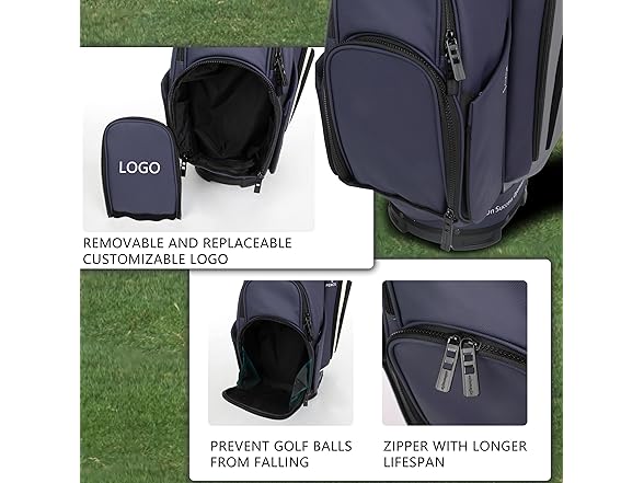 14-Way Golf Cart Bag with Insulated Cooler Pouch
