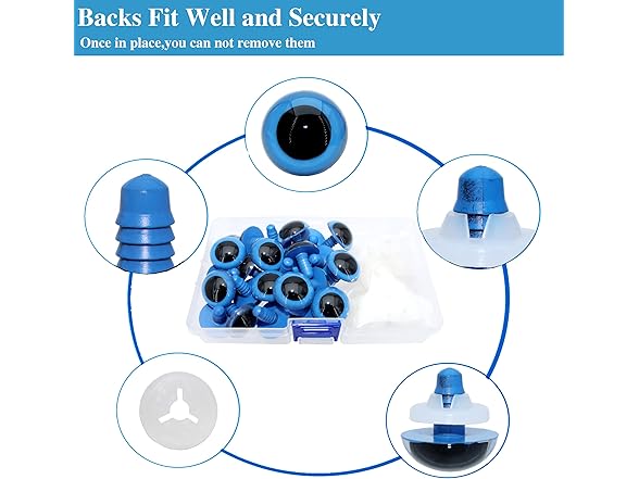 BESTCYC 1Box(60pcs) 24mm Large Blue