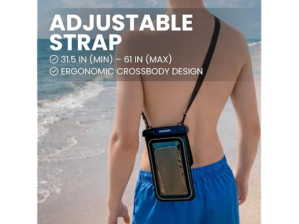 NANUK Waterproof Phone Pouch IP68 Dry Bag Black