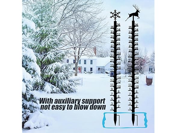 Metal Elk Snowflake Measuring Stick