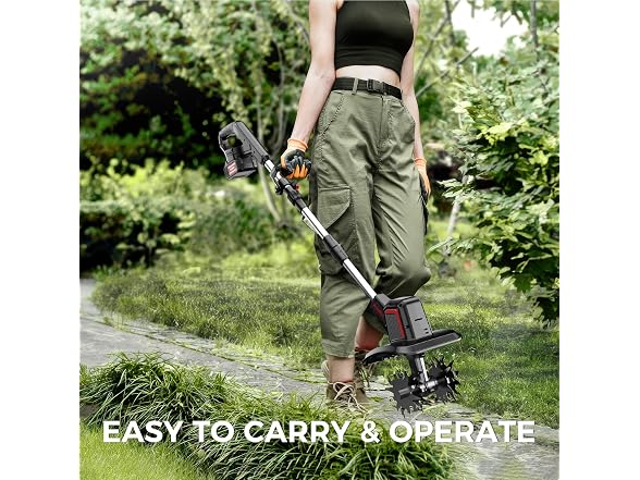 SOARFLY Cordless Tiller Cultivator 9in