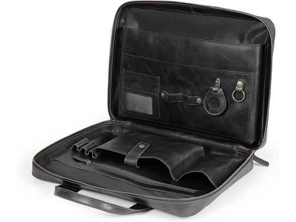 Londo Genuine Leather Organizer Satchel