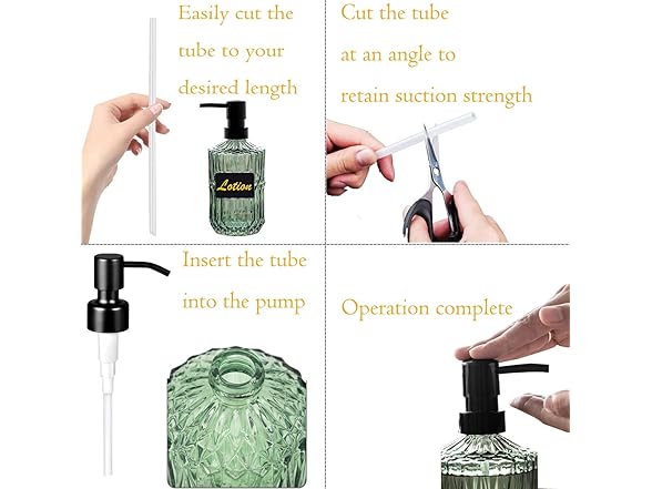 Glass Jar Soap Lotion Dispenser Bottle