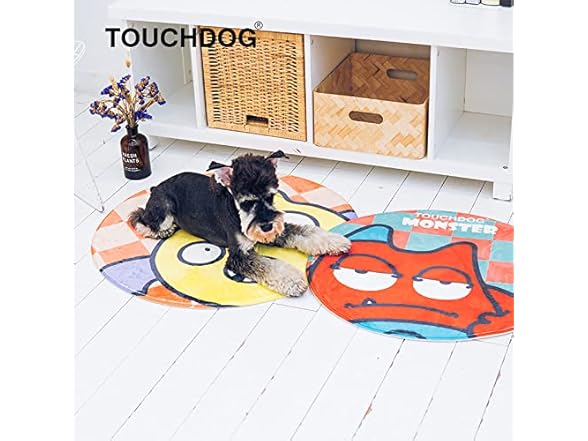 Pet Life 3-Eyed Monster Round Dog Mat