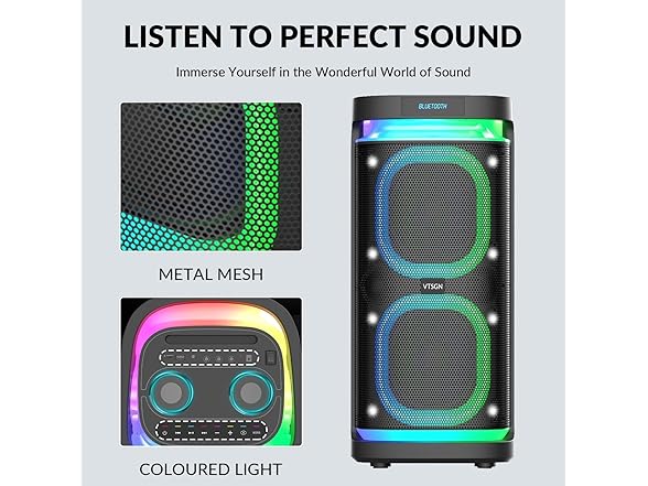 VTSGN Big Partybox Bluetooth Karaoke Machine