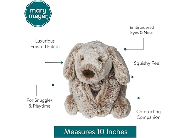 Plush Soft Toy, 8-Inches, Luxey Loves Brown Puppy