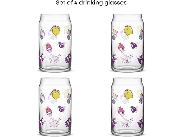 JoyJolt Sanrio Hello Kitty and Friends Daydream Tumbler Glasses