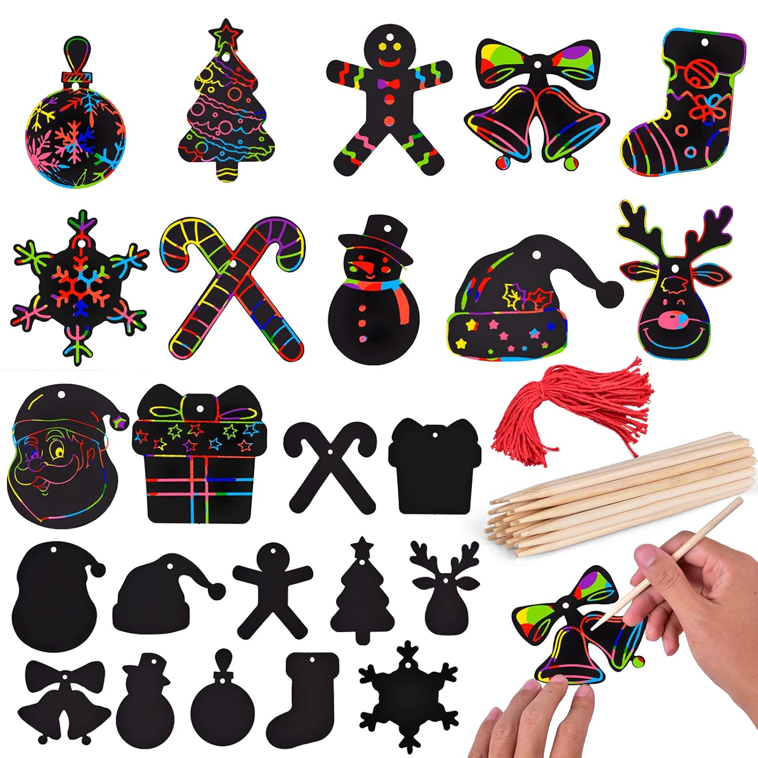 60 Pcs Christmas Scratch Toys for Kid's - Gallery 5