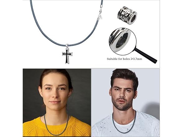 JEVINDA Leather Necklace 20''