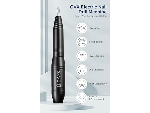 OVX Professional 20000 RPM USB Nail Drill Ef