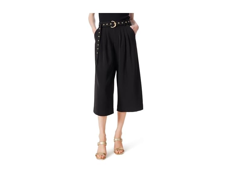 DEE OCLEPPO Women's Mariana Belted Wide Leg Cropped Pant Standard