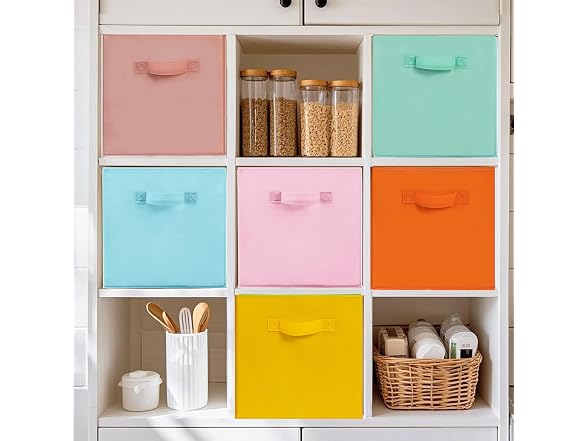 11x11 Storage Bins, Set of 8 Storage Cubes