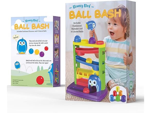 Penguin Ball Bash Toy w/ Stacking Cups