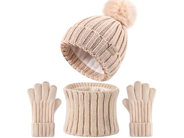 Children Winter Hat,Scarf, & Gloves Set