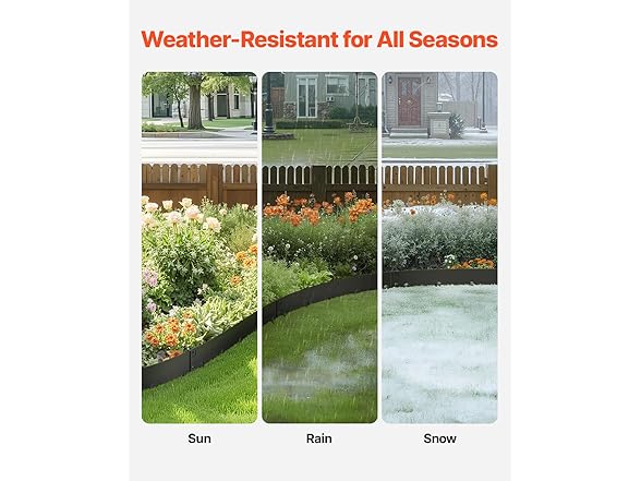 VEVOR 5-pack Steel Garden Edging Borders