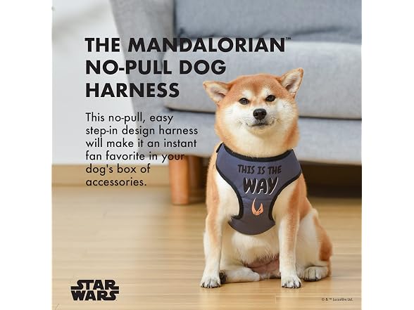 Star Wars for Pets The Mandalorian Dog Harness, L