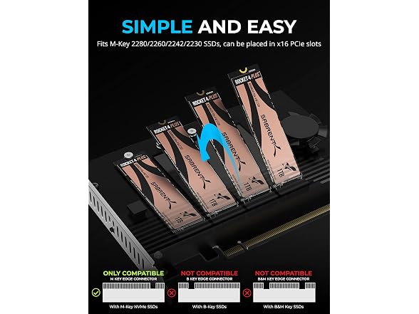 SABRENT 4-Drive M.2 NVMe to PCIe 4.0 x16 Adapter Card