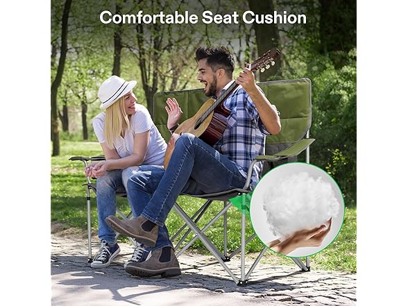 VIVOSUN Fully Padded Folding Loveseat