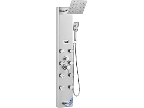 Shower Panel System, 5 Shower Modes, Digital