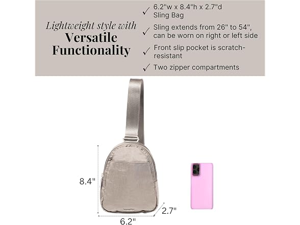 Baggallini Double Zip Mini Sling