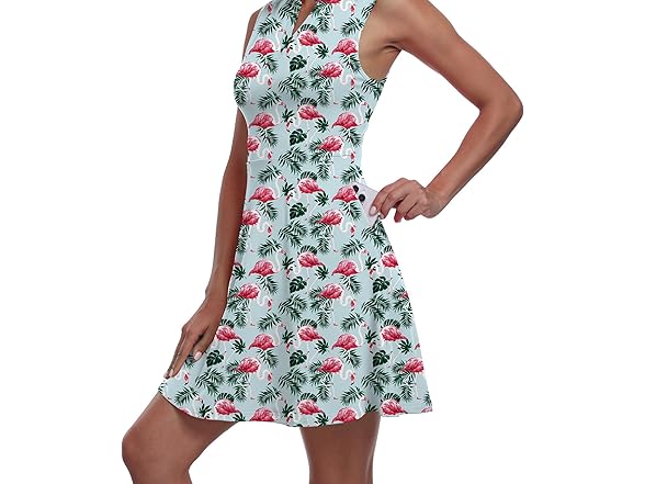 Ggov Women Two Piece Shorts 19 Flamingo Print