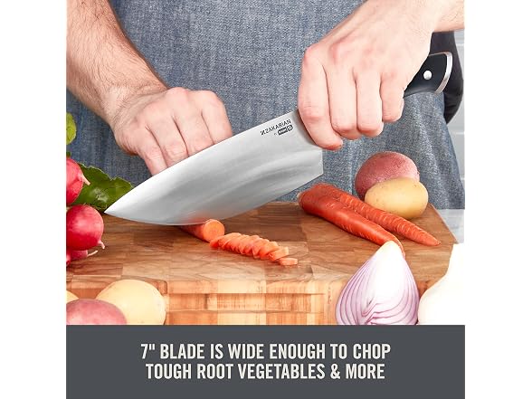Zakarian by Dash 7" German Steel Rocking Chef Knife