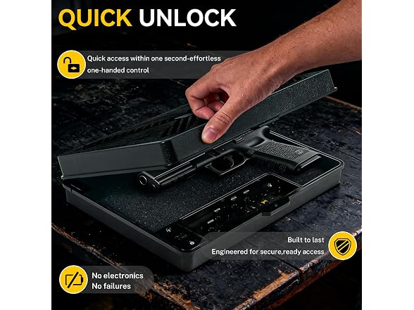 hyhjh Mechanical Lock Pistol Safe TSA