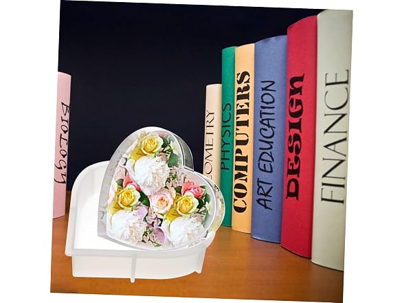 Silicone Heart Mold for Resin Bookends,