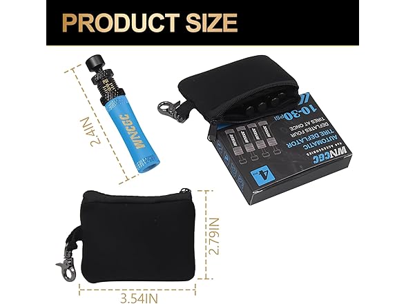 4 Pcs Adjustable Tire Deflator Kit