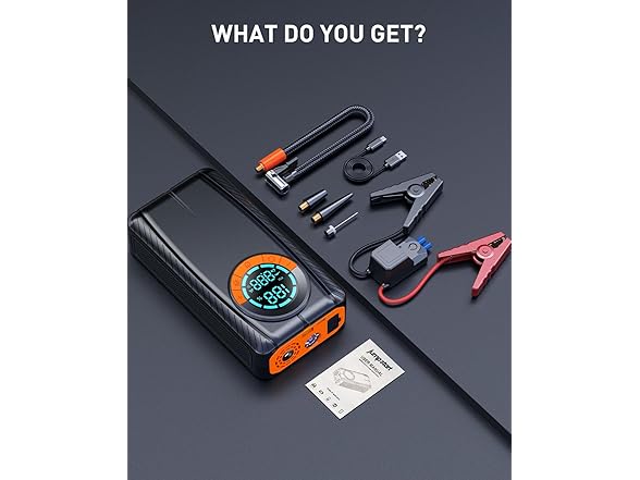 HIPOM Jump Starter with Air Compressor