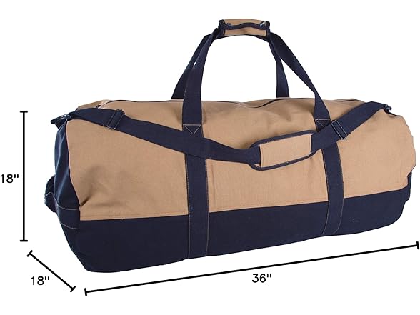 Stansport 2 Tone Zippered Duffel Bag 36" Length (1240)
