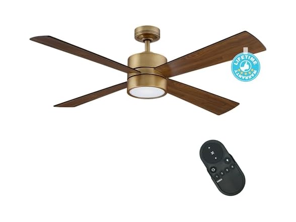 Parrot Uncle 52 Inch Ceiling Fan with Lights & Remote