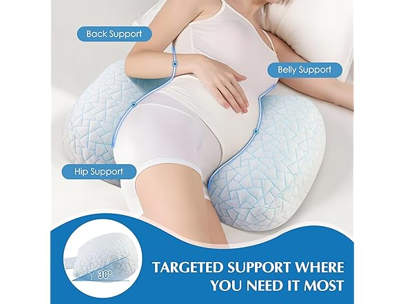Safotad Pregnancy Pillow Blue