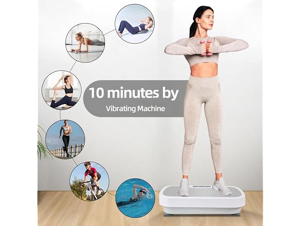 yoyomax Vibration Plate Exercise Machine, Grey
