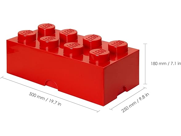 Room Copenhagen LEGO Red Storage Box Brick 8 Bright