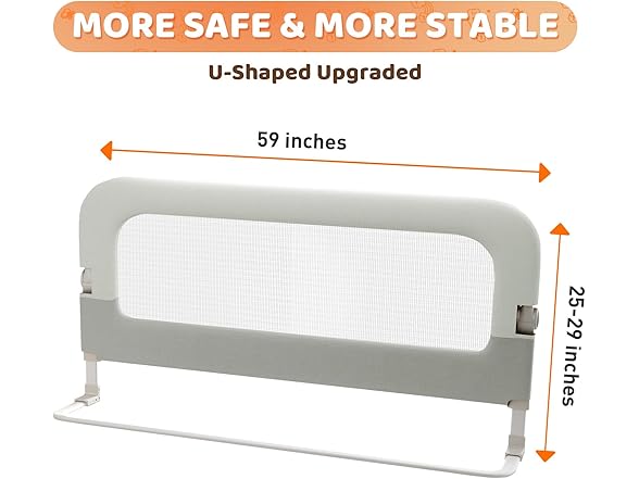 ozmer Bed Guard Rail for Toddlers