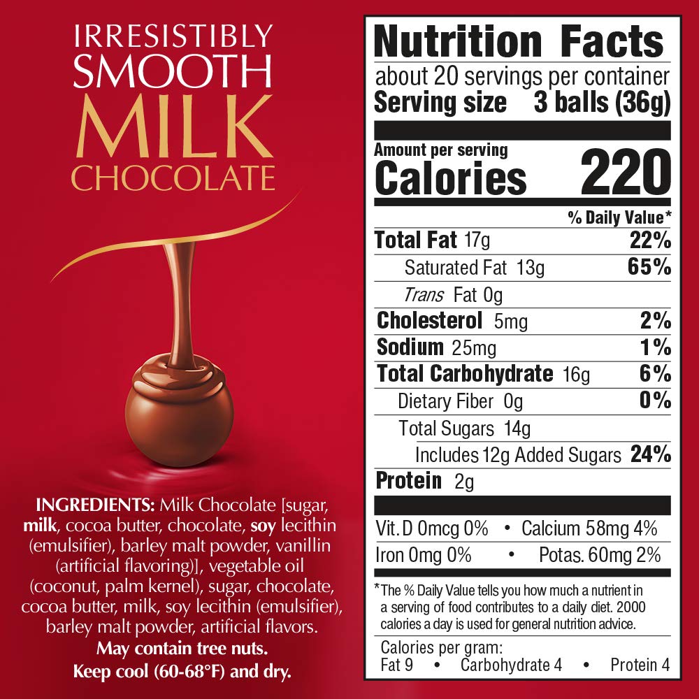 Lindt LINDOR Milk Choc Truffles 60ct Box - Gallery 10