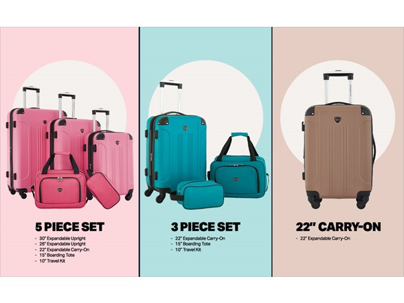 Travelers Club Chicago Hardside Expandable Luggage - Your Choice
