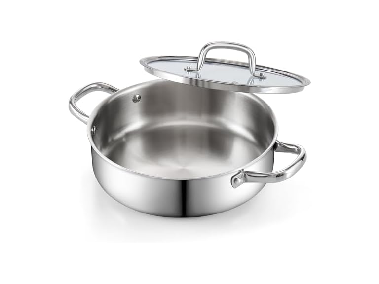 Cook N Home 4 Quart Stainless Steel Saute Pan