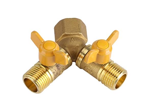 Oumefar G1/2 Brass 2 Dual Faucet Connector