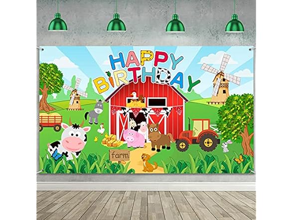Farm Happy Birthday Photo Background
