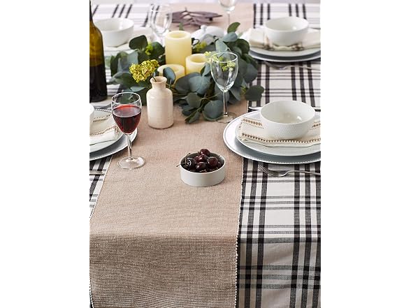 DII Two-Toned Collection Tabletop, Tablerunner, 13x108, Stone