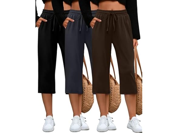 Women’s Capri Sweatpants 3 Pack