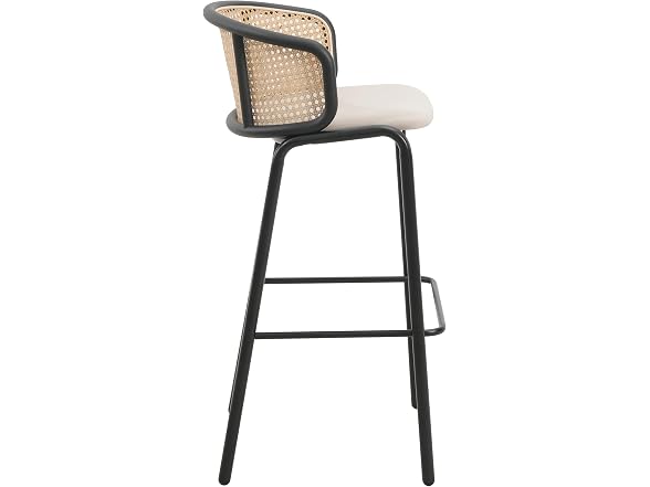 Leisuremod Ervilla Bar Stool w/Black Steel