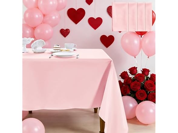 4 Pack Satin Tablecloth 58x102 Inches