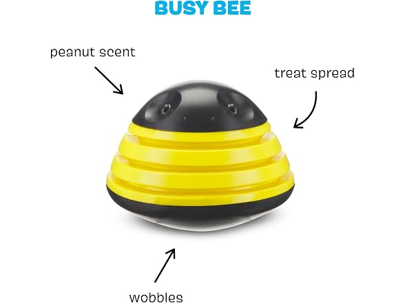 BARK Busy Bee Treat Spreading Super Chewer Toy