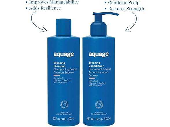 Aquage Silkening Care Bundle, Shampoo & Conditioner