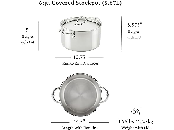 Hestan ProBond Luxe 6-Quart Stock Pot