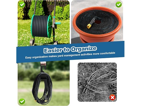 CXEZSIK 50ft Lightweight Garden Hose