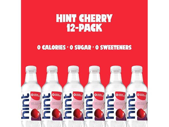 Hint Bottled Water, Cherry - Purified